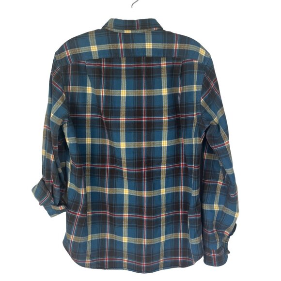 J Crew Mid Weight Flannel Shirt Womens Medium Blue Slim Fit - Picture 2 of 12